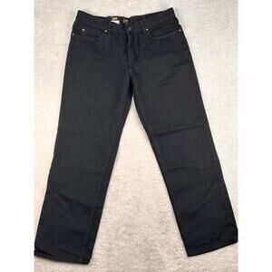 New Lee Relaxed Fit Straight Leg Jeans Men’s Sz 34x30 Double Black Western Work